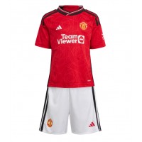 Manchester United Casemiro #18 Fußballbekleidung Heimtrikot Kinder 2023-24 Kurzarm (+ kurze hosen)